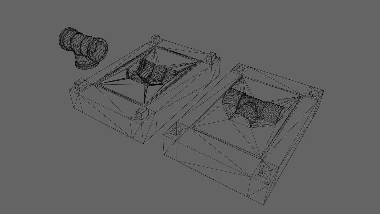 Mold for Pipe T - Form - Molde Forma Cano 3D print model_17