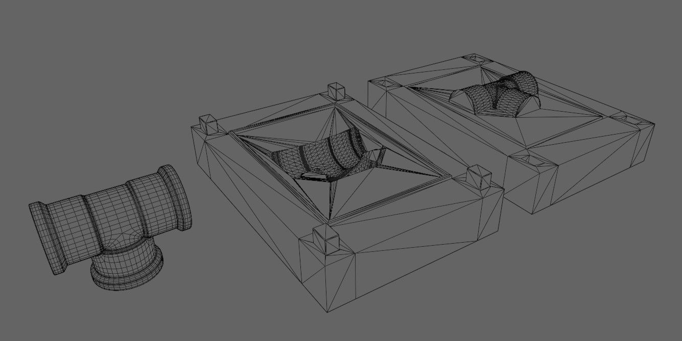 Mold for Pipe T - Form - Molde Forma Cano 3D print model_16