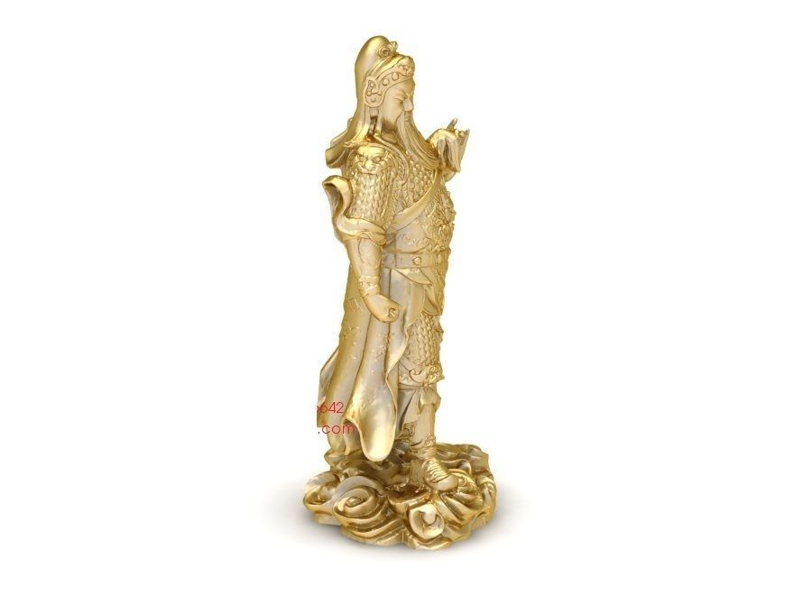 Guan Yu Warrior God Statue 3D Model  1269 3D print model_2