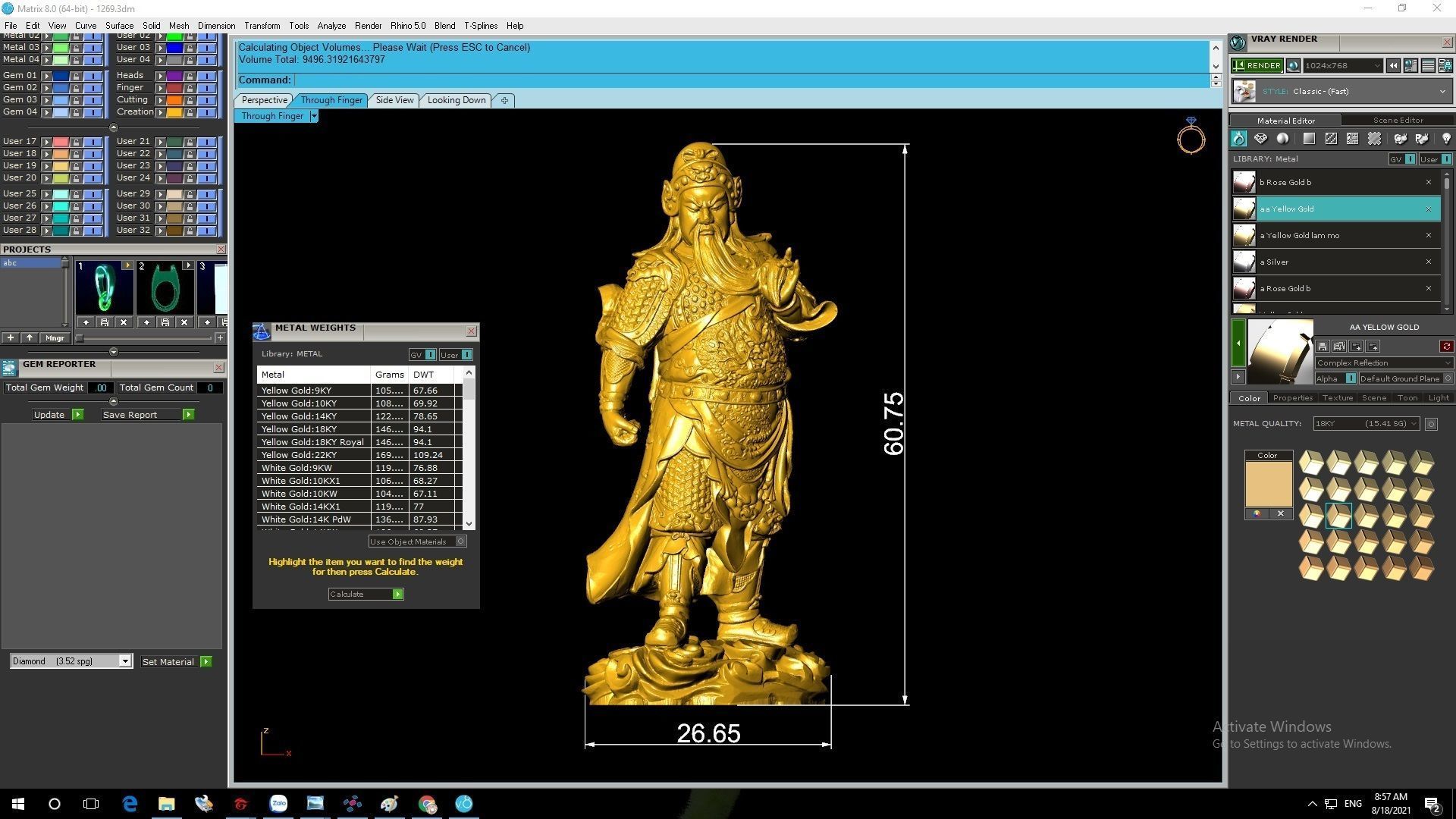 Guan Yu Warrior God Statue 3D Model  1269 3D print model_6