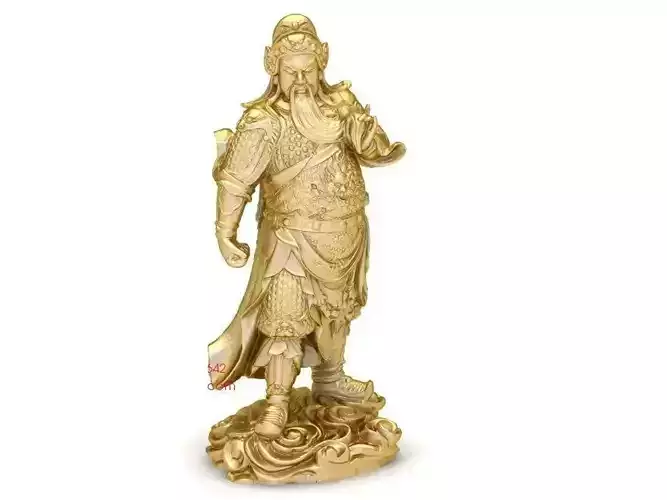 Guan Yu Warrior God Statue 3D Model  1269
