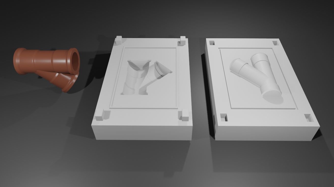 Mold for Pipe Y - Form - Molde Forma Cano 3D print model_8