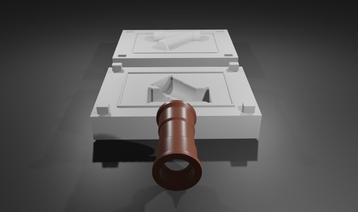 Mold for Pipe Y - Form - Molde Forma Cano 3D print model_9