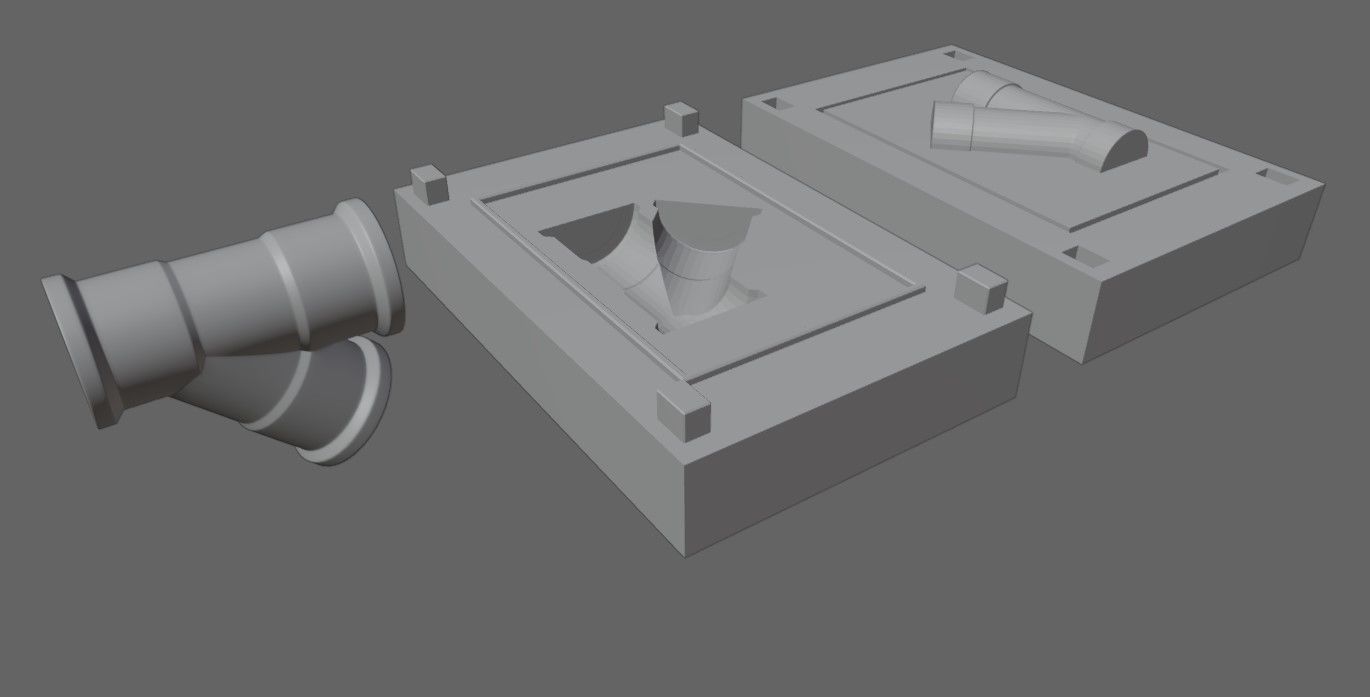 Mold for Pipe Y - Form - Molde Forma Cano 3D print model_12