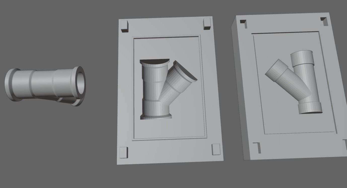 Mold for Pipe Y - Form - Molde Forma Cano 3D print model_13