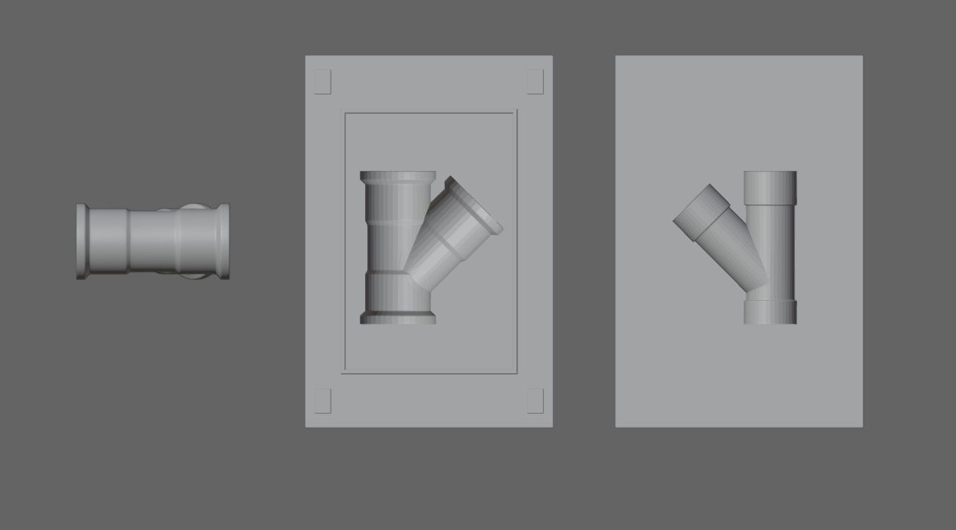 Mold for Pipe Y - Form - Molde Forma Cano 3D print model_16