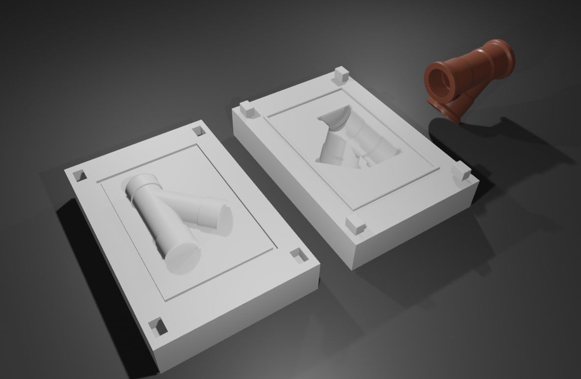Mold for Pipe Y - Form - Molde Forma Cano 3D print model_7