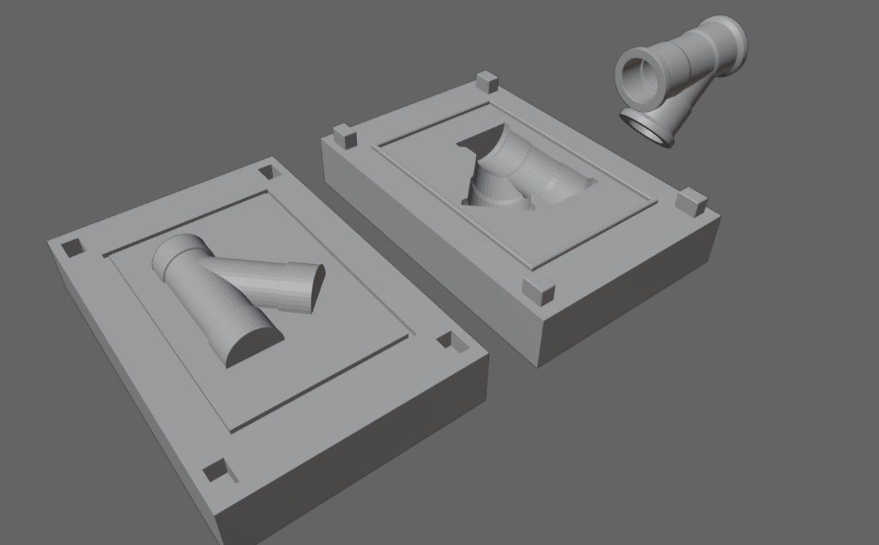 Mold for Pipe Y - Form - Molde Forma Cano 3D print model_15