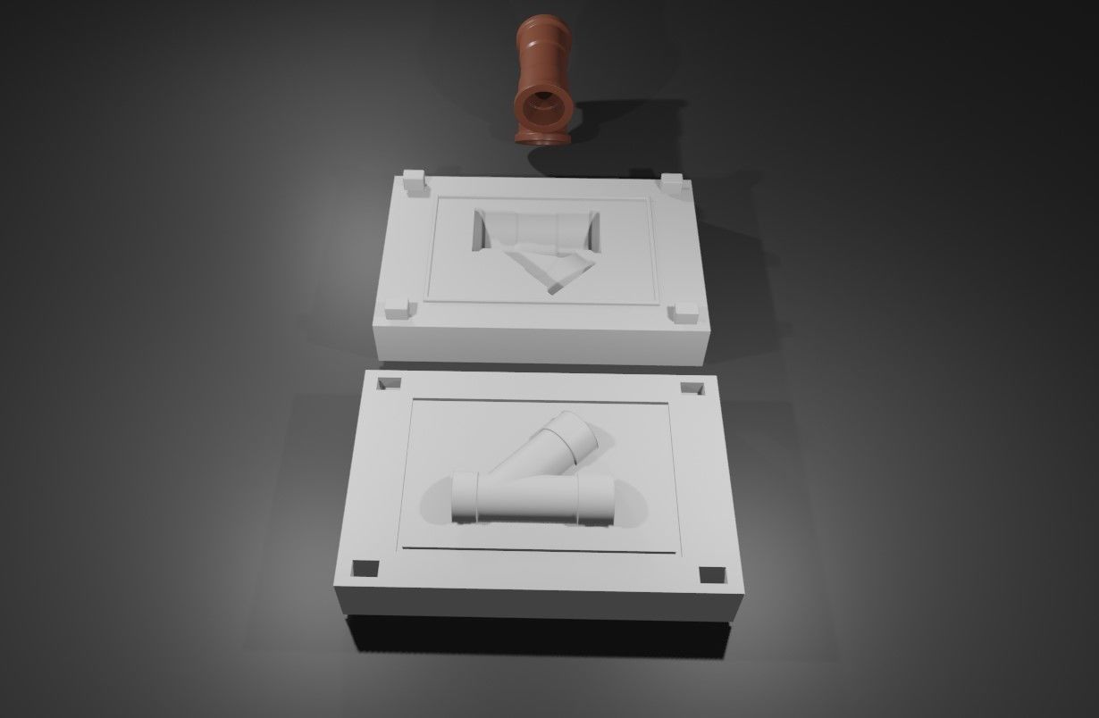 Mold for Pipe Y - Form - Molde Forma Cano 3D print model_6