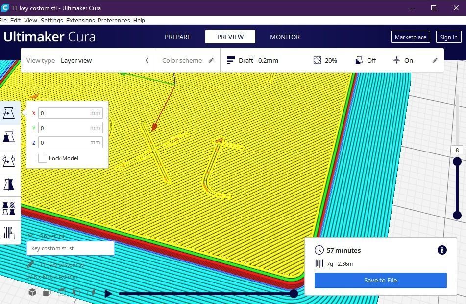 Custom keychain 3D print model_18