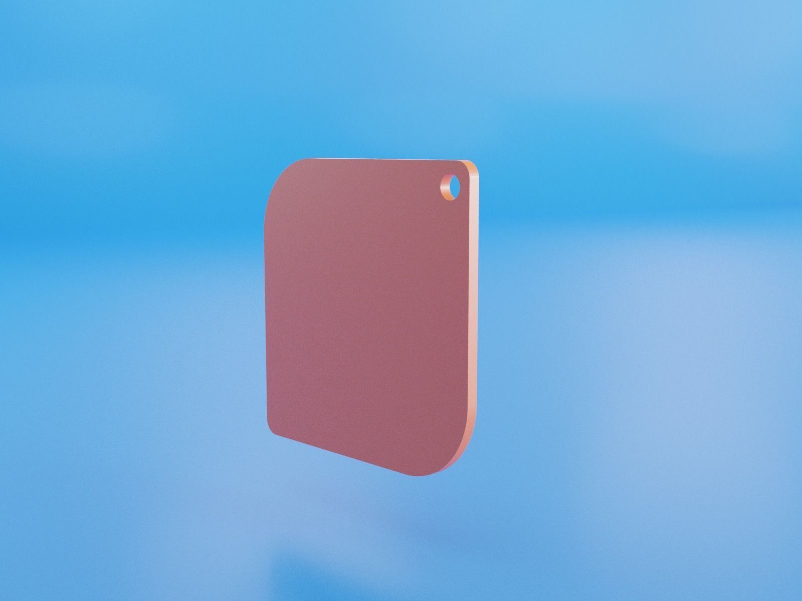 Custom keychain 3D print model_9