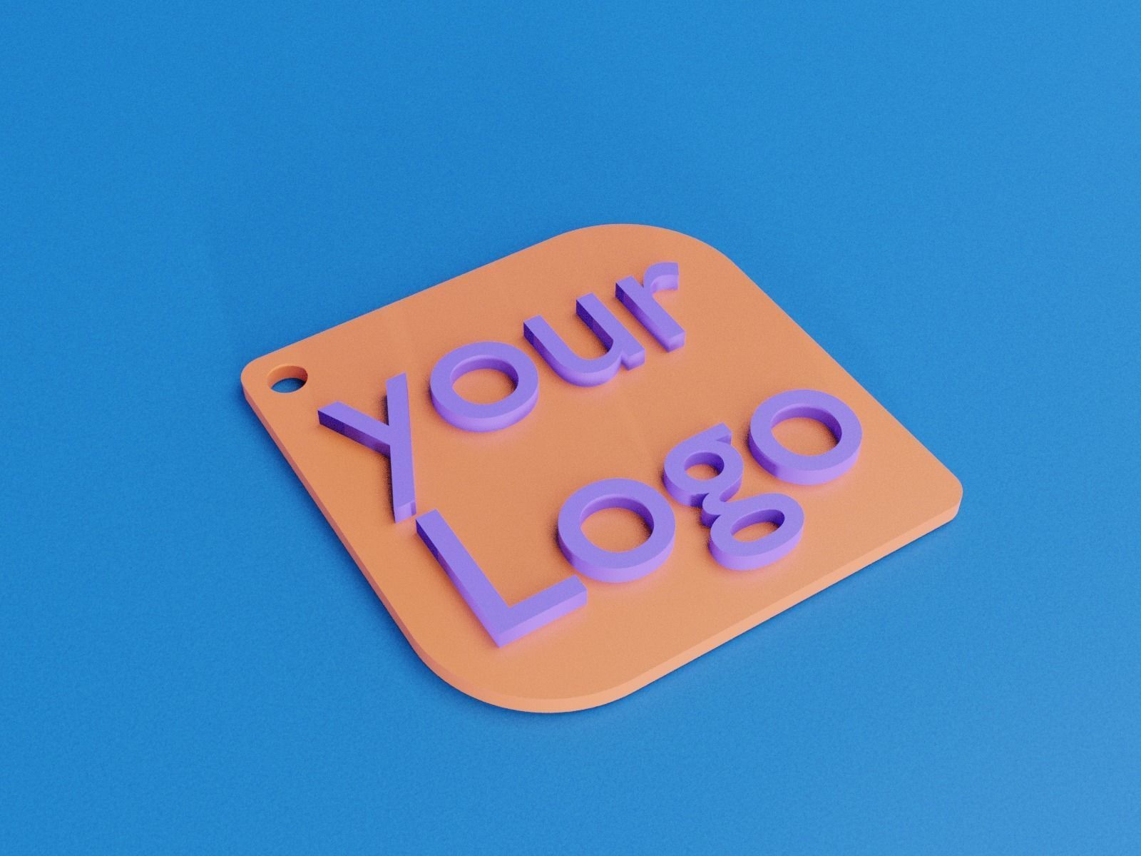 Custom keychain 3D print model_10