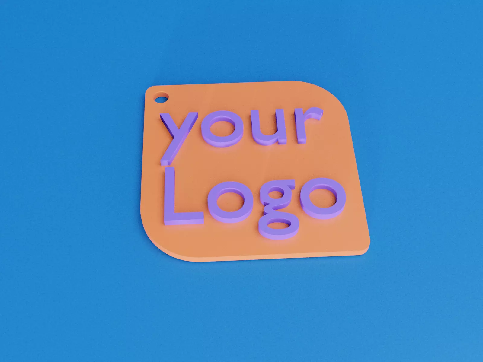 Custom keychain 3D print model_0