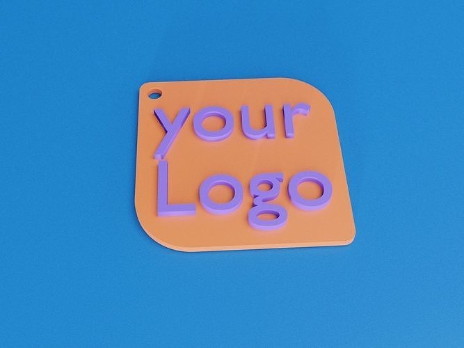 Custom keychain 3D print model