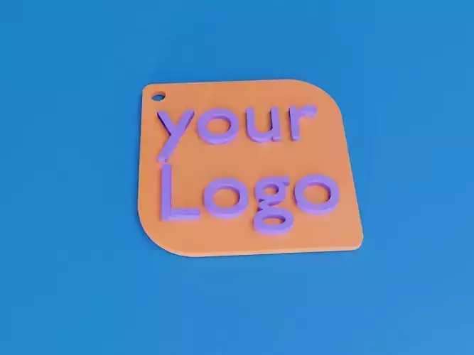 Custom keychain 3D print model
