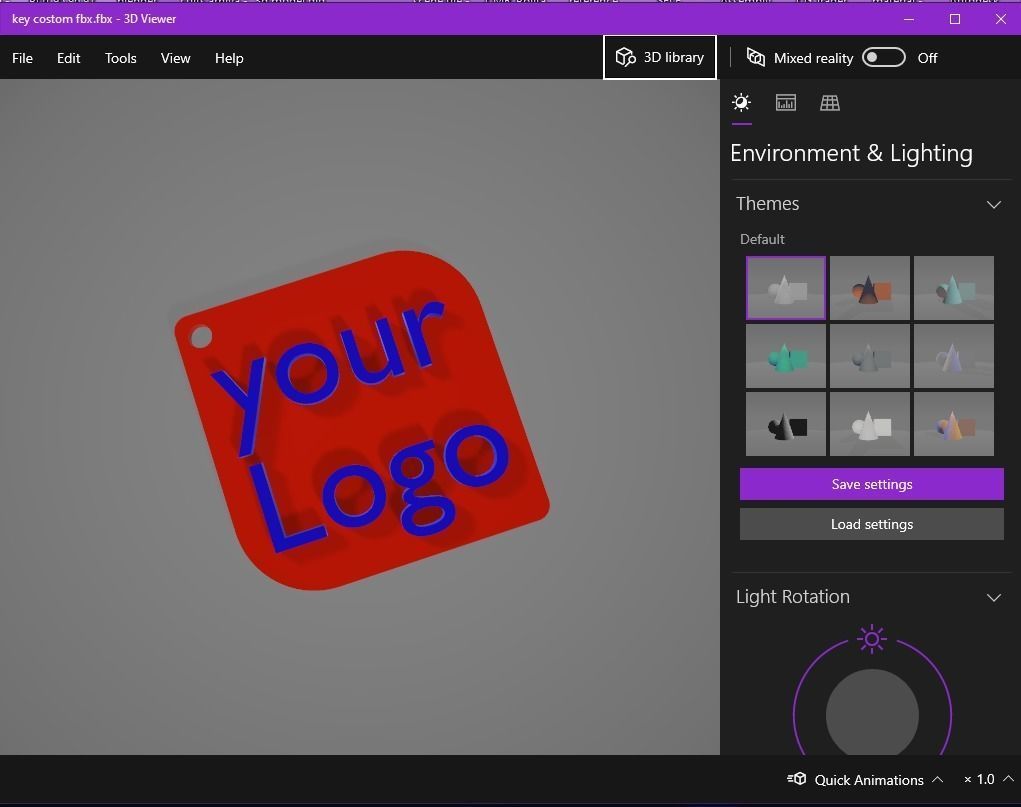 Custom keychain 3D print model_11
