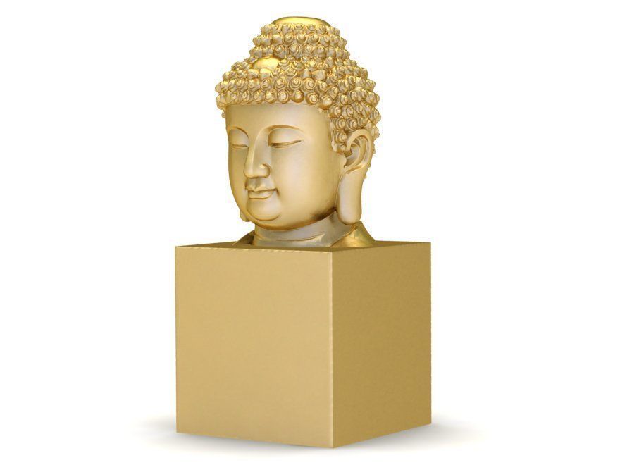 Buddha Head 3D Model for Jewelry and Decoration 1270 3D print model_2