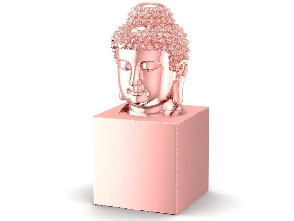 Buddha Head 3D Model for Jewelry and Decoration 1270 3D print model_4