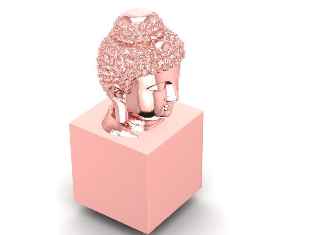 Buddha Head 3D Model for Jewelry and Decoration 1270 3D print model_5