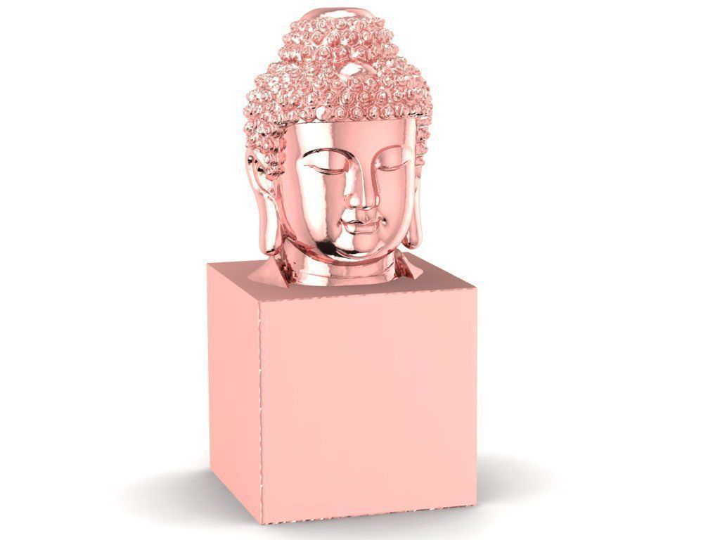 Buddha Head 3D Model for Jewelry and Decoration 1270 3D print model_3
