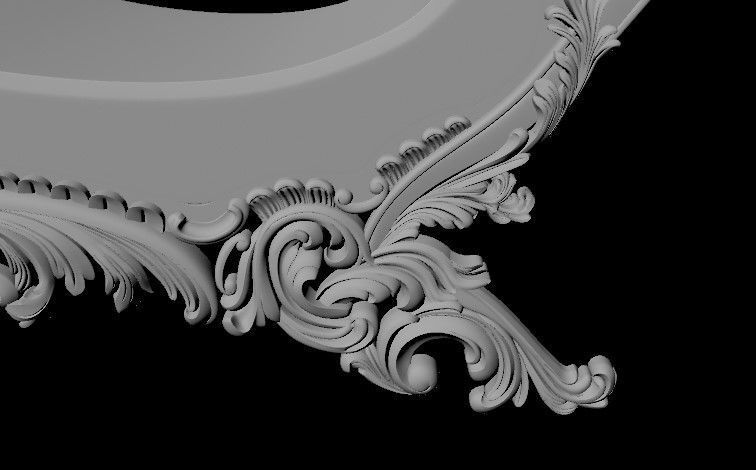 sofa STL gold chaise longue 3D model_1