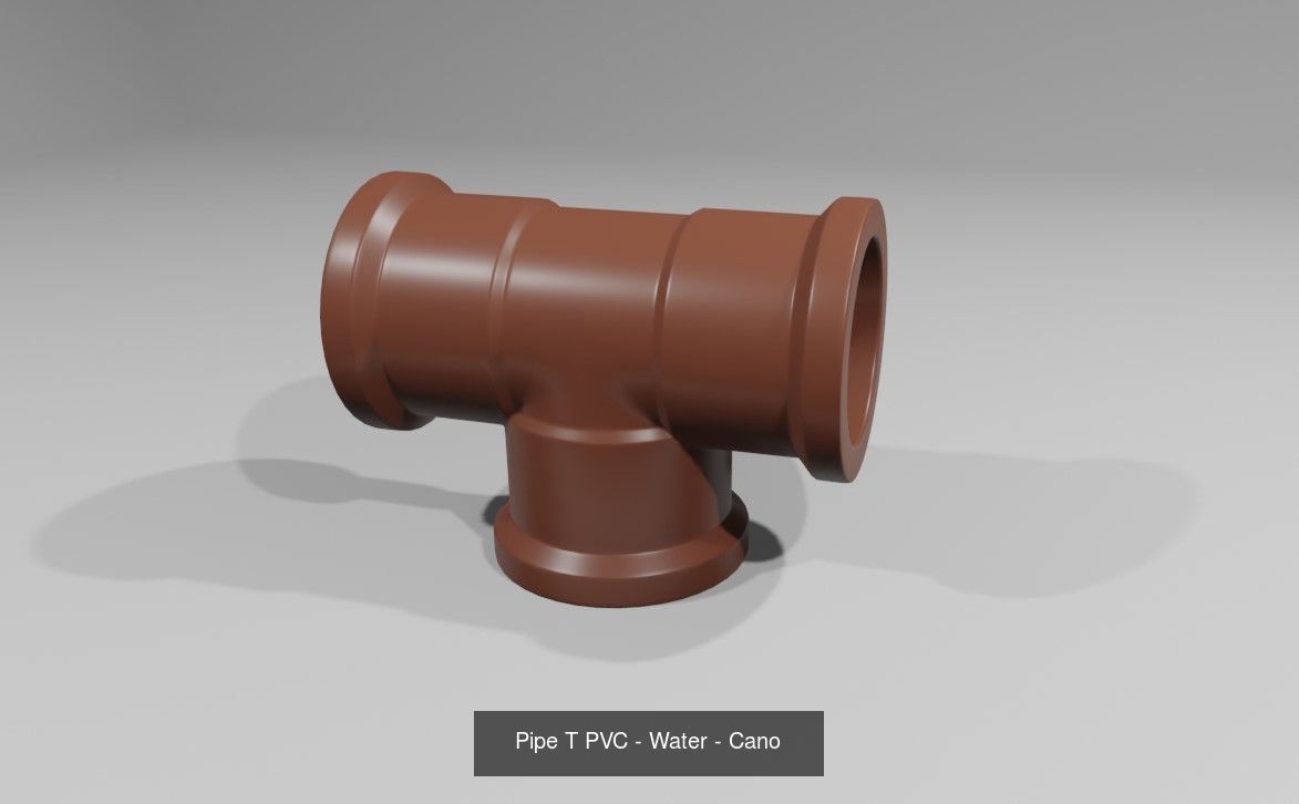 Pipe PVC Connection Pack 3D Model Collection_2