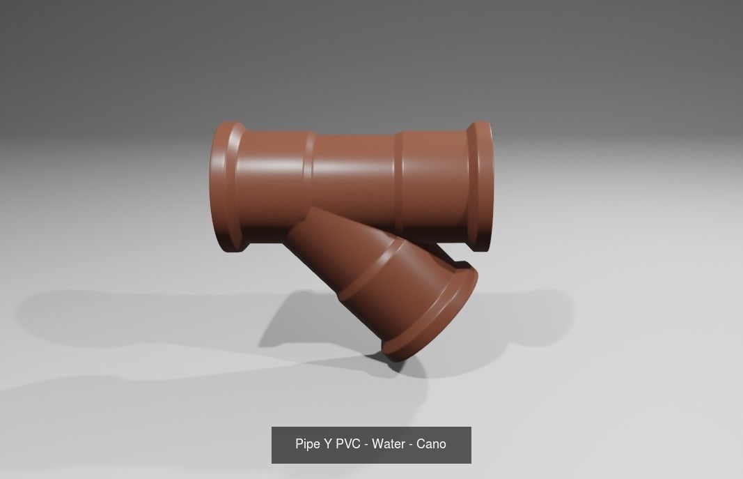 Pipe PVC Connection Pack 3D Model Collection_3