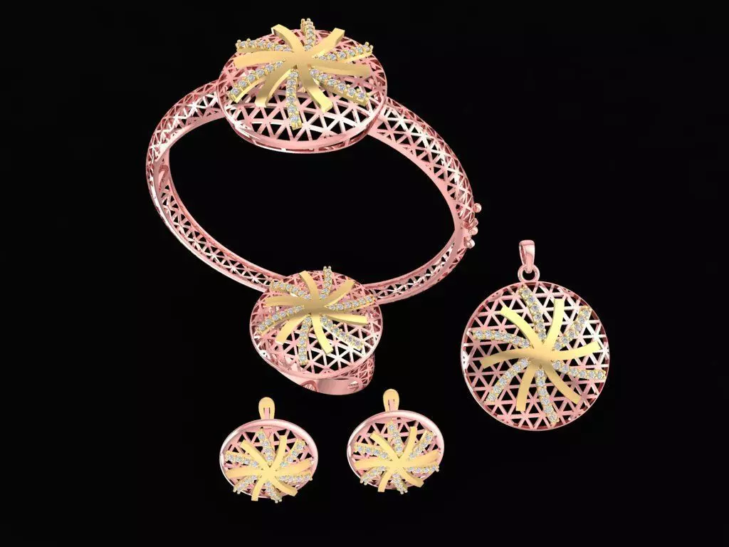 Elegant Filigree Floral Sphere Ring for Women 1276 3D print model