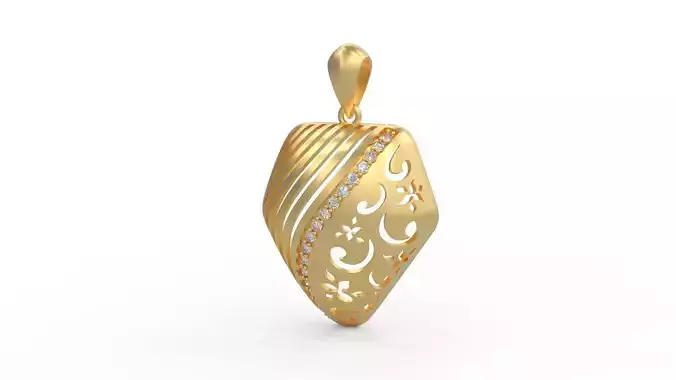 Ultra Vision Pentagon Multistone Woman Pendant