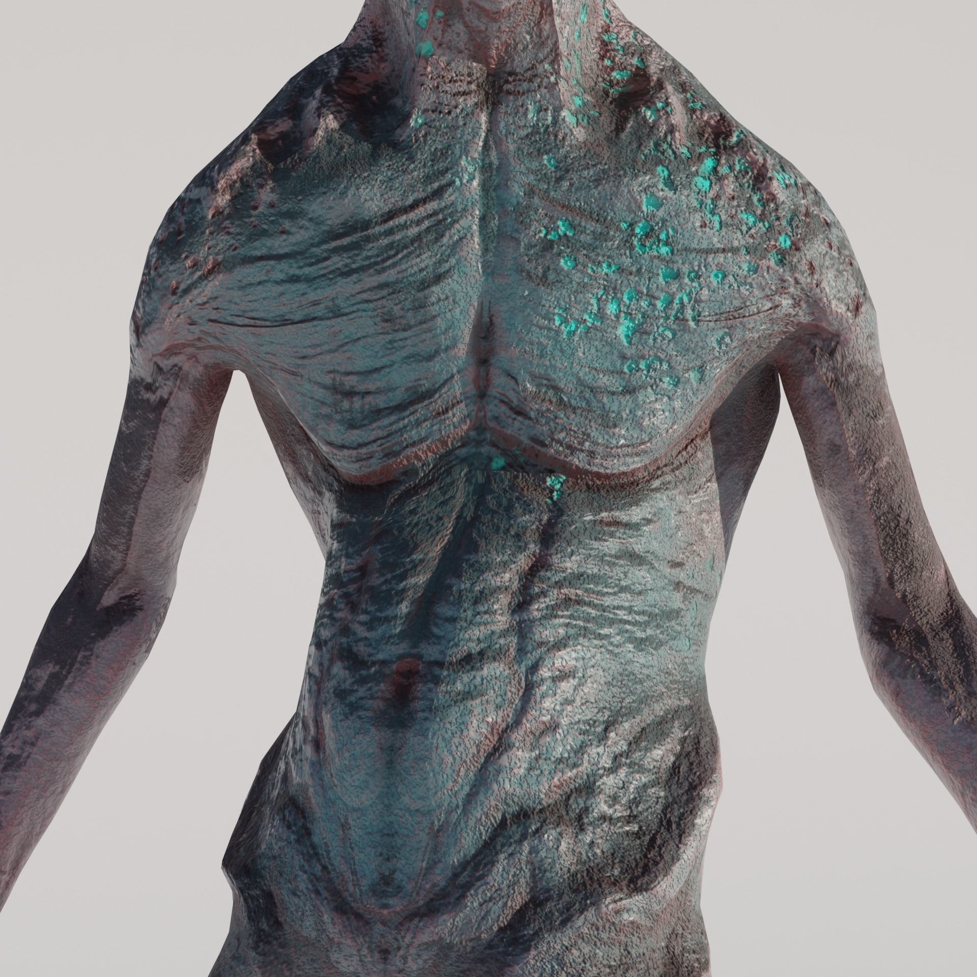 LowPoly Zombie Alien  Low-poly 3D model_1