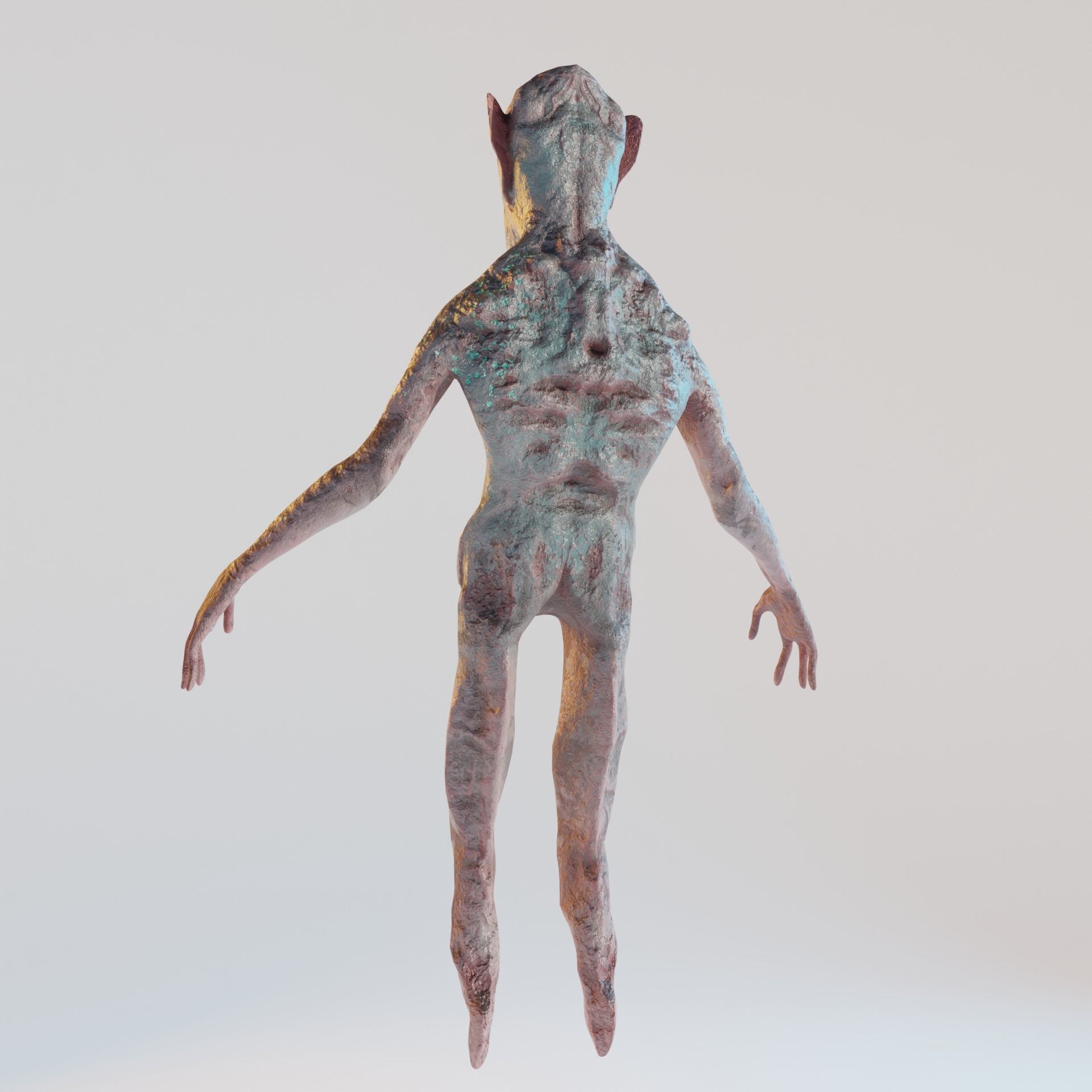 LowPoly Zombie Alien  Low-poly 3D model_5