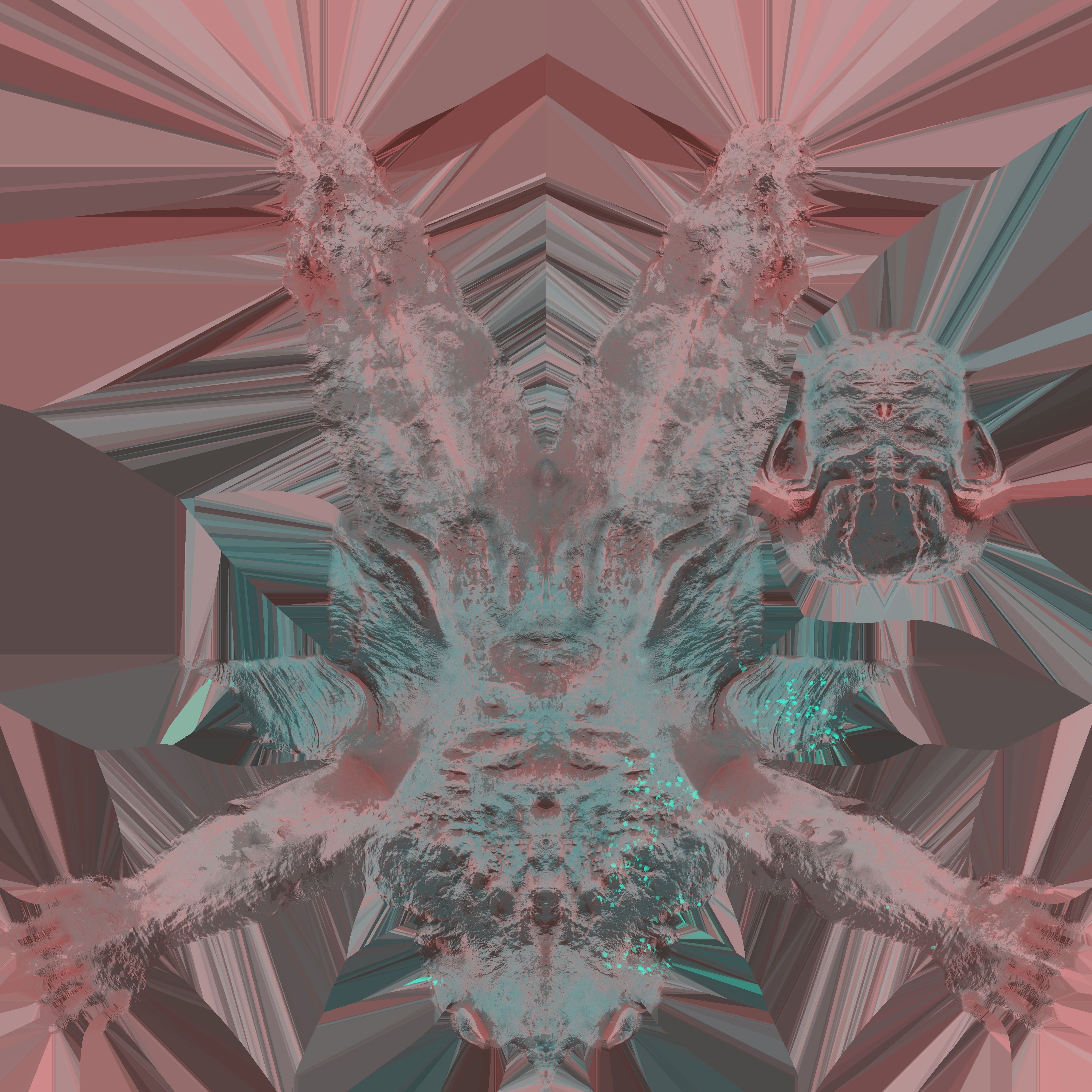 LowPoly Zombie Alien  Low-poly 3D model_12