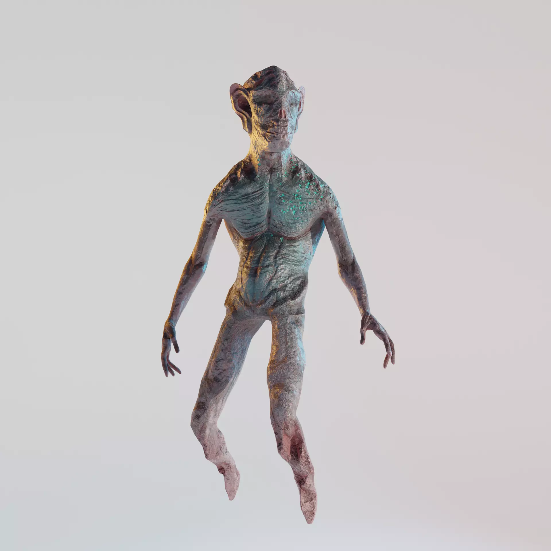 LowPoly Zombie Alien  Low-poly 3D model_0