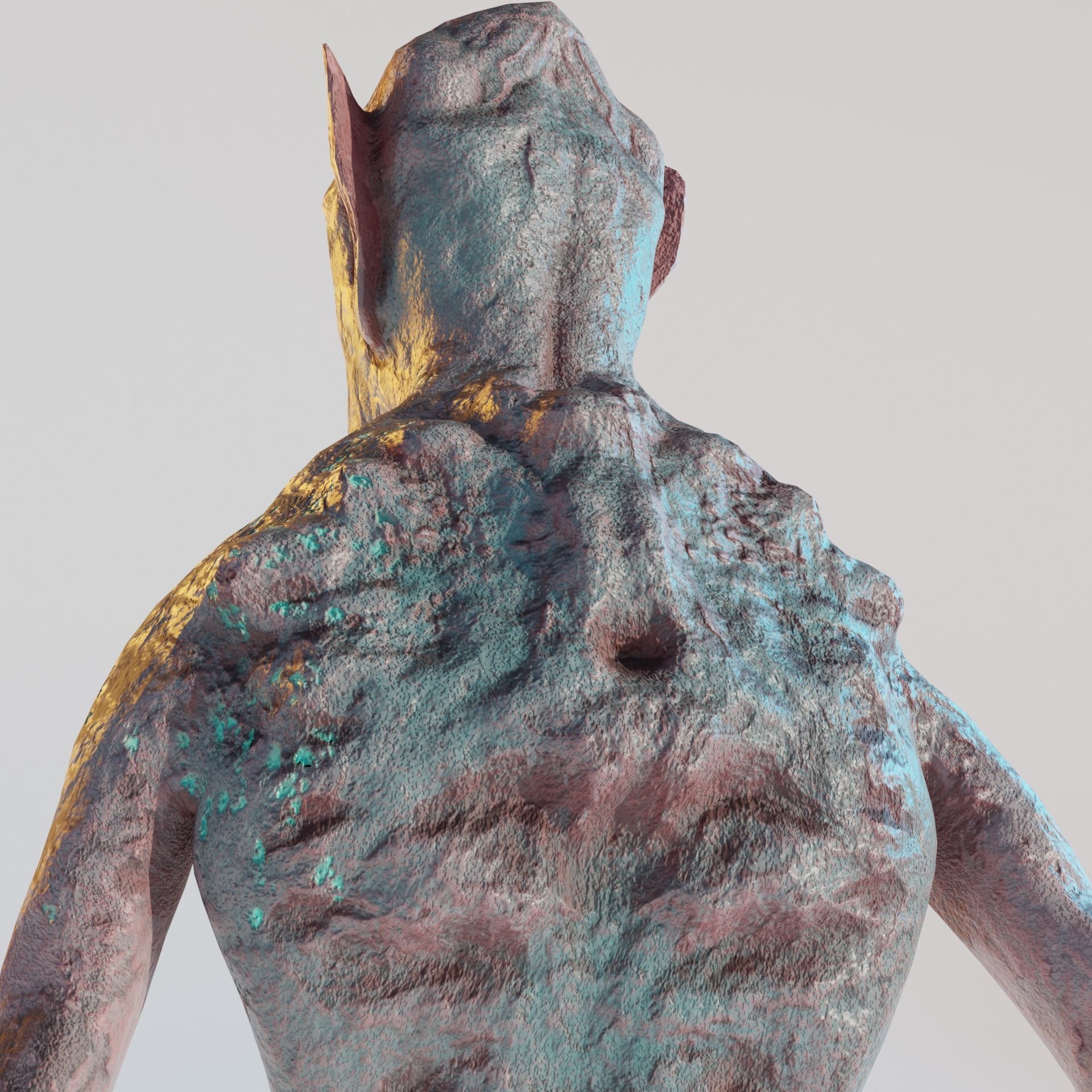 LowPoly Zombie Alien  Low-poly 3D model_3