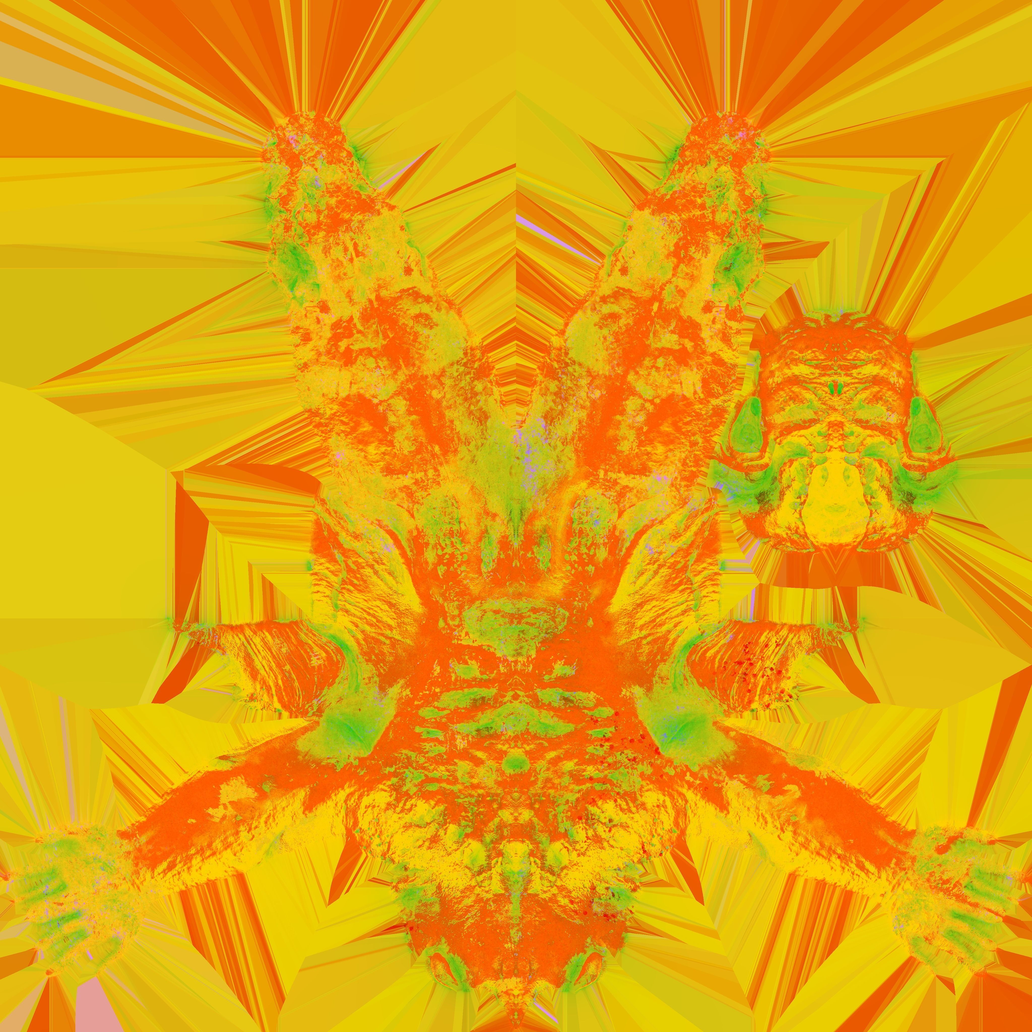 LowPoly Zombie Alien  Low-poly 3D model_14