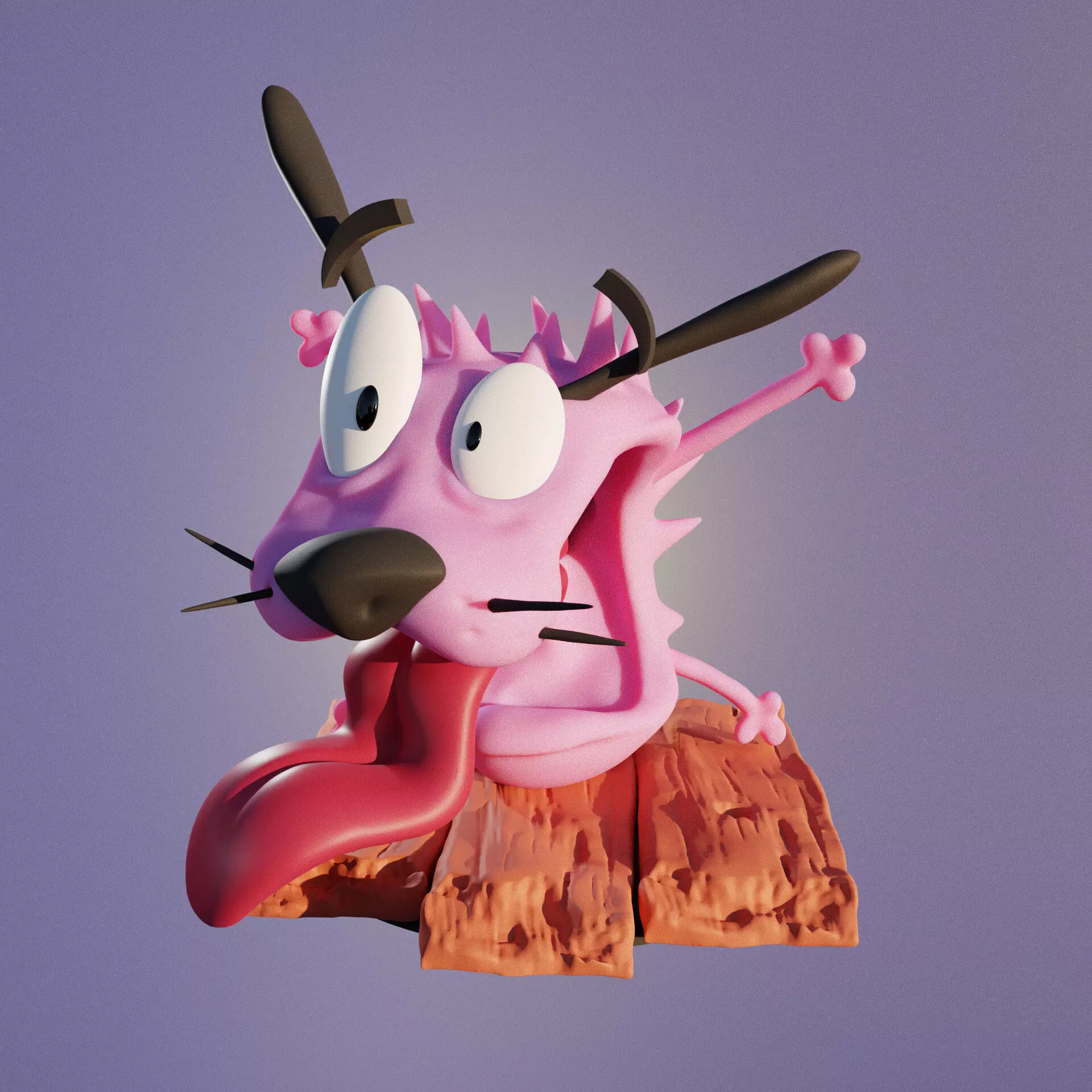 Courage - The Cowardly Dog 3D print model_0
