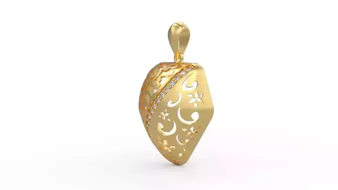 Ultra Vision Pentagon Flower Pattern Woman Pendant