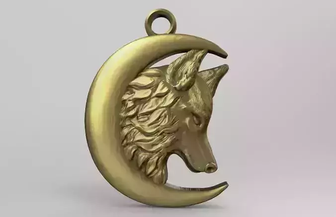 Wolf moon pendant 5