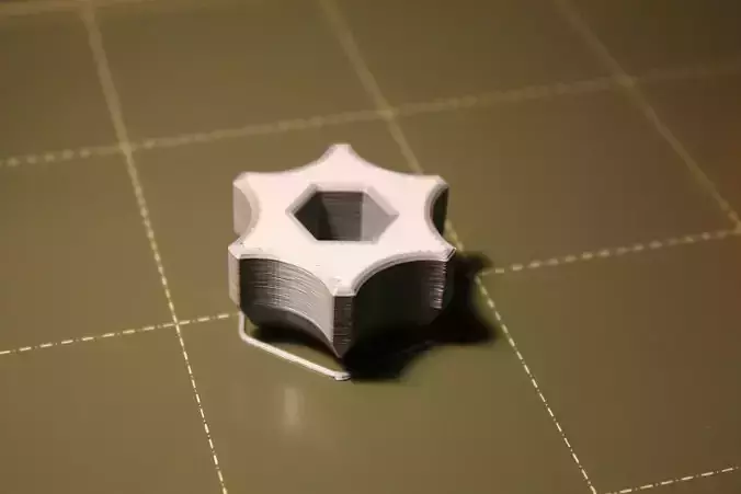Knob with hex nut M6 M8 M10 3D print model