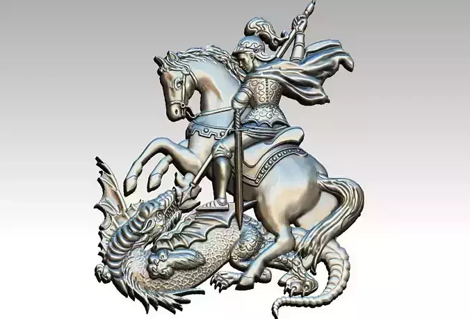 Saint George Sao Jorge 3D print model 3D print model
