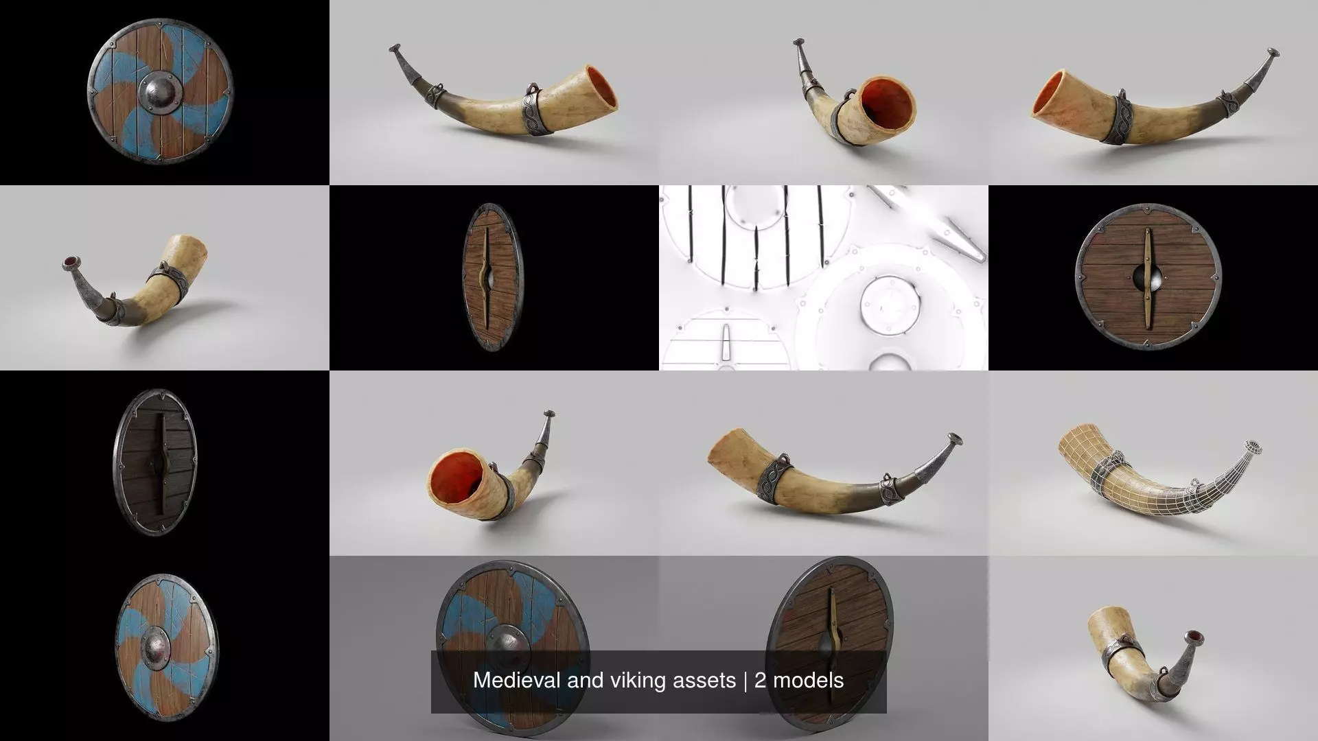 Medieval and viking assets 3D Model Collection_0