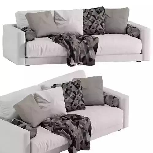 Katarina 2 Seats Sofa Blanche Velvet