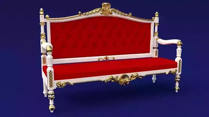 sofa stl gold upholstered bench