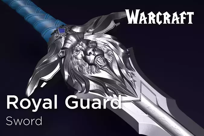 Royal Guard sword from Warcraft movie 3D print model