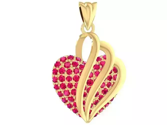 Diamond heart pendant 1288