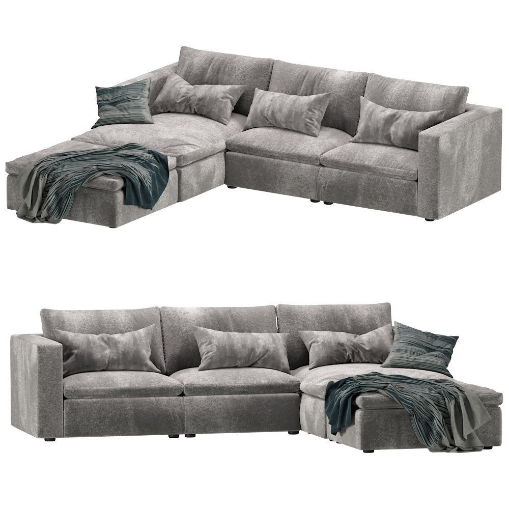 Coco Republic Realm Modular Sofa 3D model_1