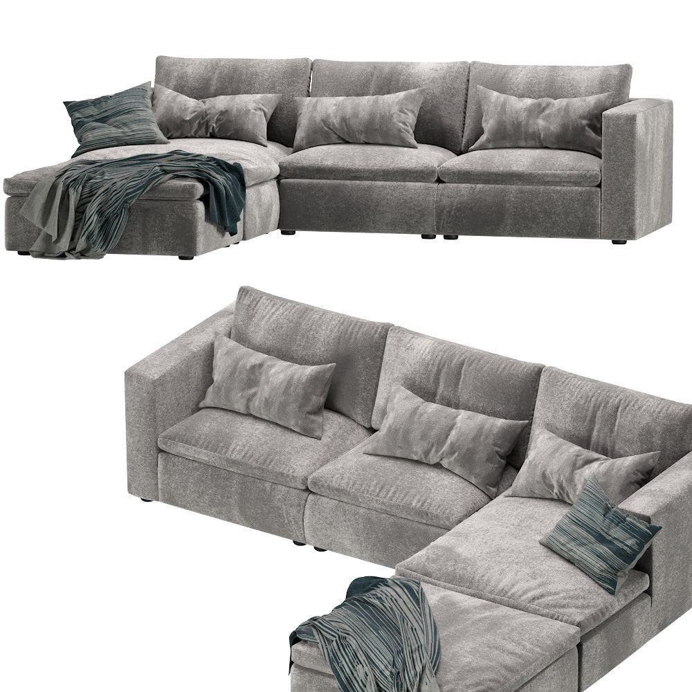Coco Republic Realm Modular Sofa 3D model_4