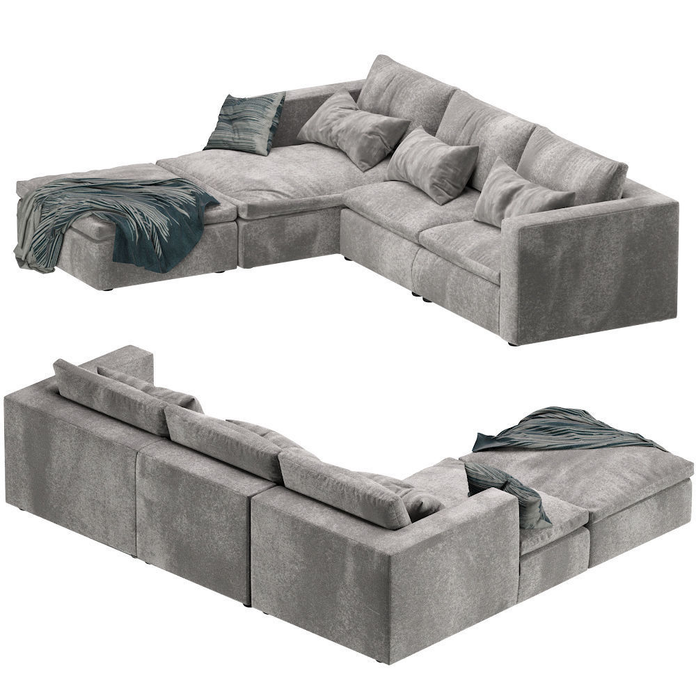 Coco Republic Realm Modular Sofa 3D model_3