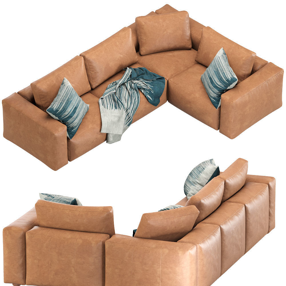 Coco Republic The Soren Modular Sofa 3D model_4