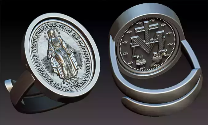 Our Lady Graces Ring Milagrosa 3D print model